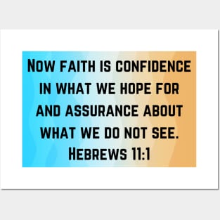 Bible Verse Hebrews 11:1 Posters and Art